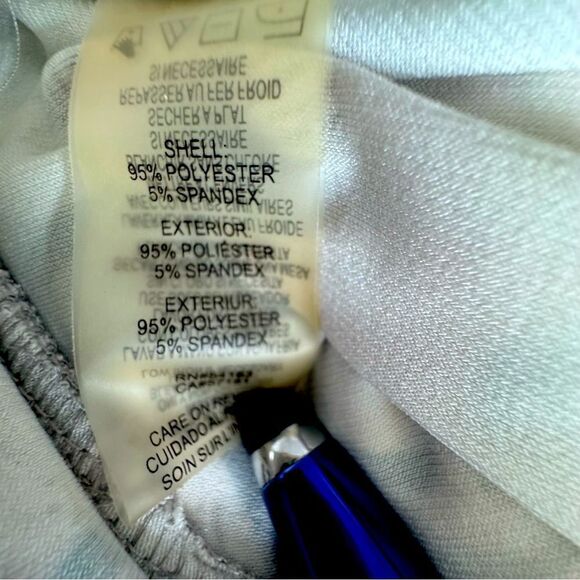 Calvin Klein Y2K Top Floral Ruched Split Neck Stretch Shirt - Picture 14 of 16